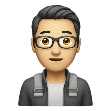 asian developer sticker