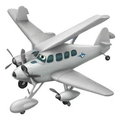 Four propeller plane sticker