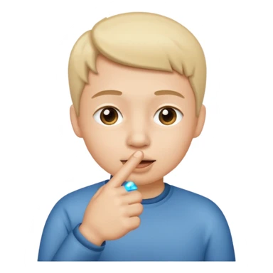 shushing finger sticker