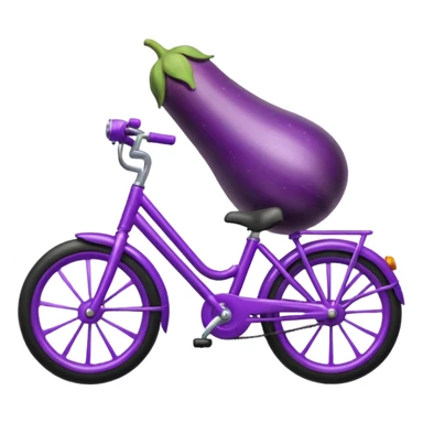 Eggplant on a bike sticker