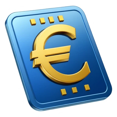 Electronic chip euro sign  sticker