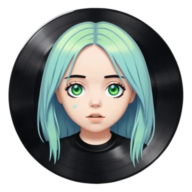 Vinyl of billie eilish sticker