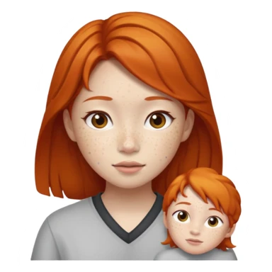 ginger asian girl  sticker