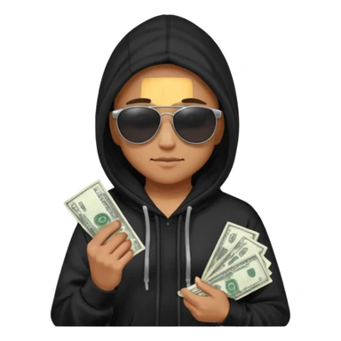 hoodie, sunglasses, money ALL DIGITAL sticker