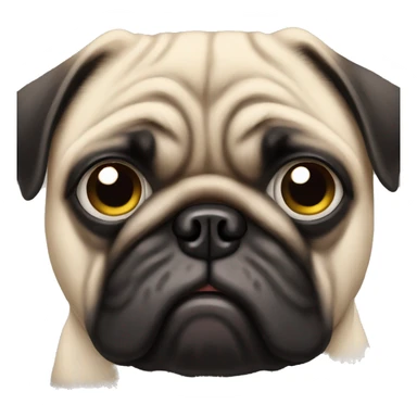 sad pug sticker