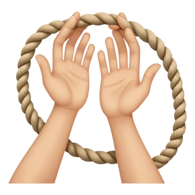 hand letting go a rope sticker