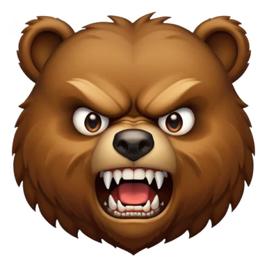 angry bear sticker