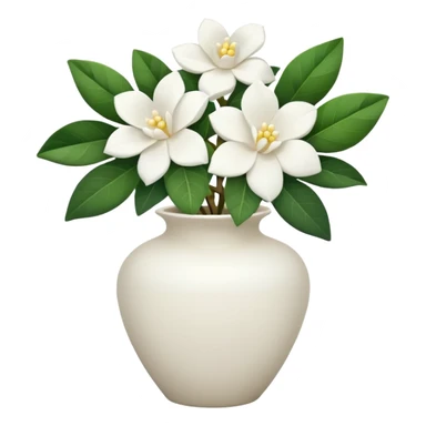 Vase of white gardenias sticker