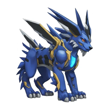  Cool Edgy Digimon-Fakemon-WereGarurumon-WarGreymon with edgy markings full body sticker