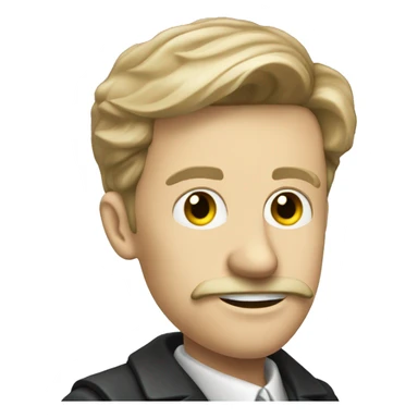 Johan Thorbecke, holding a phone, making a selfie, seen from the side sticker