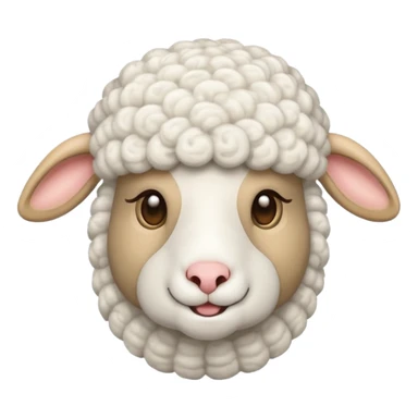 Sheep wear a wool hat sticker