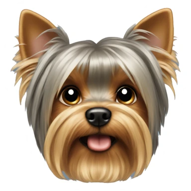 Yorkshire terrier full size down ears sticker