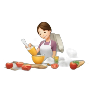 Illustrate a digital calendar with animated dates, in a busy family   kitchen." sticker