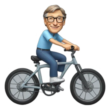Bill Gates on the bike sticker