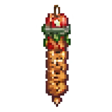 kebab, pixel art style, simple, no text sticker