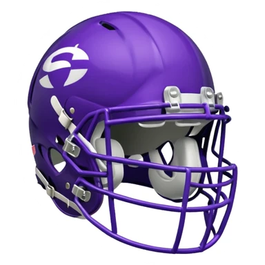 College football player helmet in purple color sticker