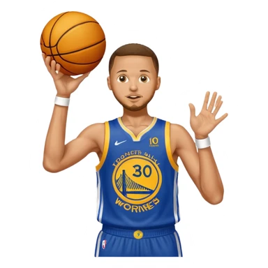 Stephen Curry shooting a basketball of money sticker