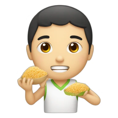 chinenes who eat riz sticker