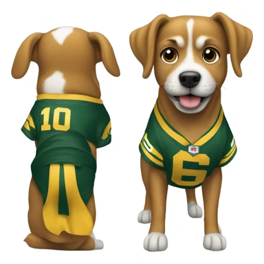 Green Bay packer dog  sticker