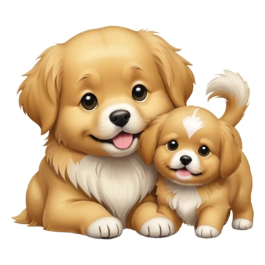 golden retriever com shitzu sticker
