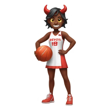 Netball devil sticker