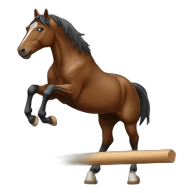 Cheval qui saute un obstacle sticker