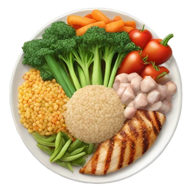 a large plate of healthy food sticker
