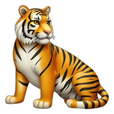 A tiger on a laptop sticker