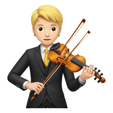 yellow-colored violinist man  sticker