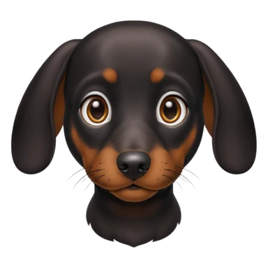 Perro salchicha negro enano sticker