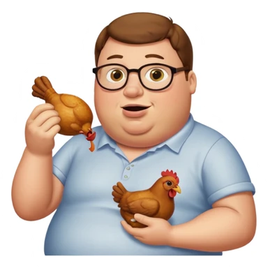 can you do  Peter Griffin stand and eat chicken thighs sticker