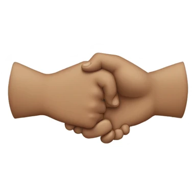 One hand holding another hand while the other hand is clenched sticker