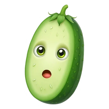 un pepino con ojos sticker