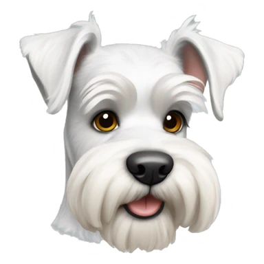 White schnauzer sticker