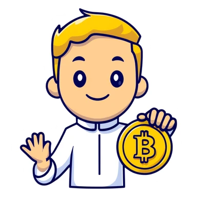 Royal Prince Artur with YUSRA cryptocurrency symbol sticker