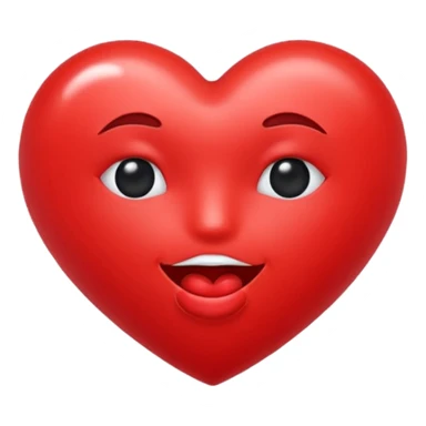 red kiss emohi sticker