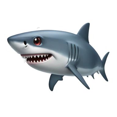 shark with star eyes sticker