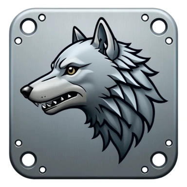 house stark from game of thrones, wolf symbol sticker