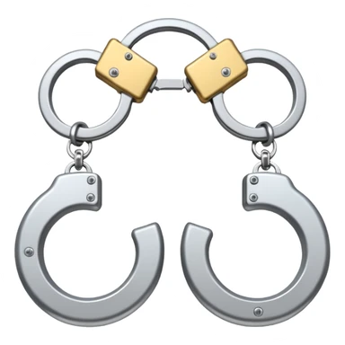 cracking handcuffs with little effects of cracks super minimalistic sticker