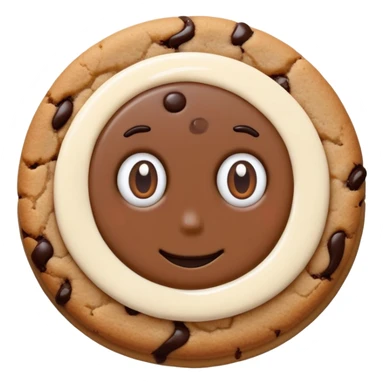 Shadow Milk Cookie with glowing eyes and a swirl of dark milk sticker