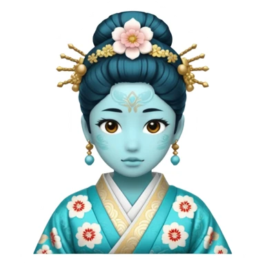 chafaris japonesas ciano sticker