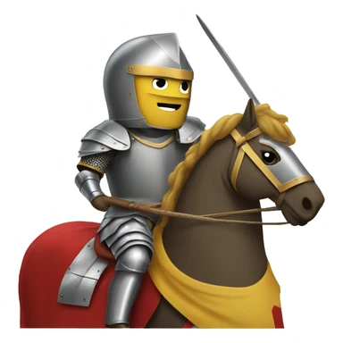2 knights jousting sticker