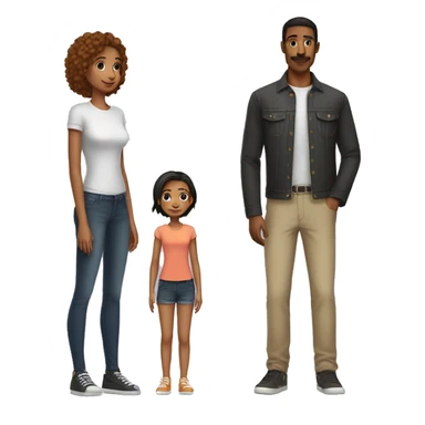 A tall man & a short girl  sticker