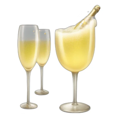 Coupe de champagne avec des bulles sticker