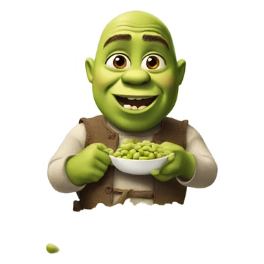 Shrek Eating Beans sticker