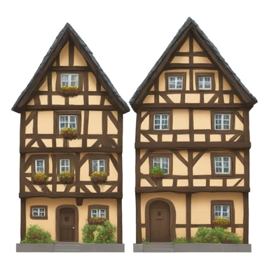 two german houses sticker