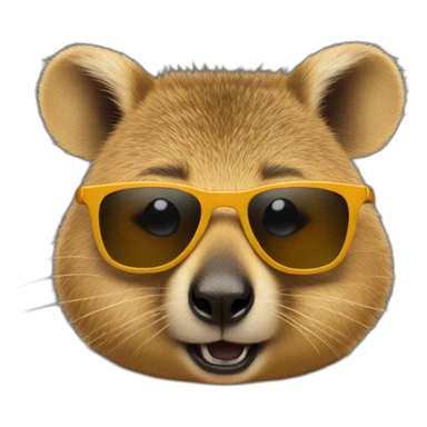 Quokka wearing sunglasses sticker
