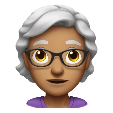 muscular grandma unhappy  sticker