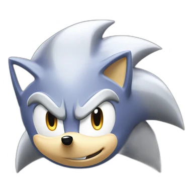 silver sonic hedgehog sticker