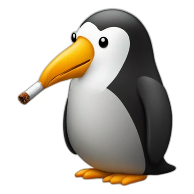 pingouin qui fume un cigare  sticker